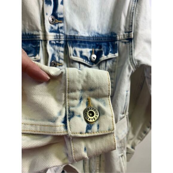 Bardot Oversize Tie Dye Denim Jacket Size 4 - Picture 10 of 15